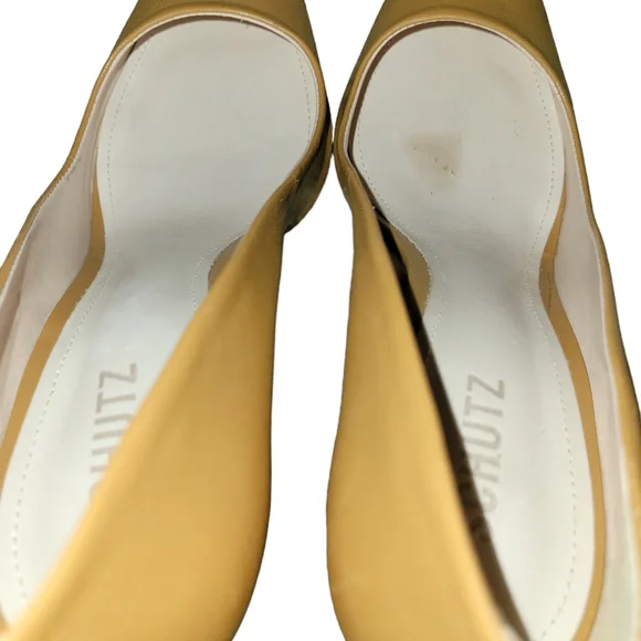 Schutz Lou Pointed Toe Nubuck Leather 4" Pumps Shoes sz 10 - Picture 3 of 8